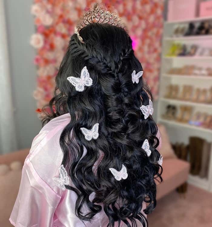 Curly with Butterfly Quince hairstyle