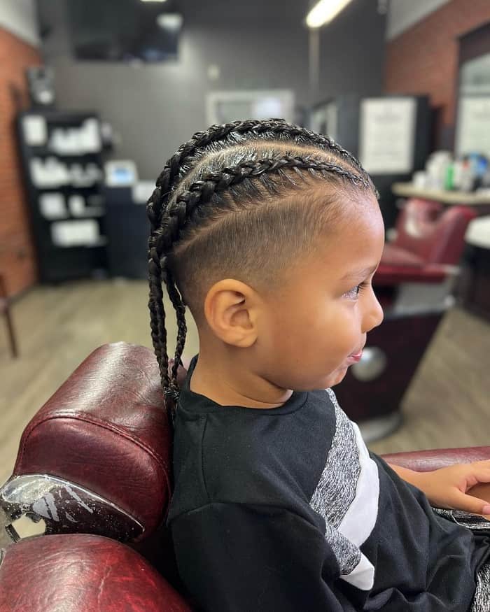 Free style Braids for little boy