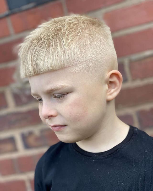 French cut with fade on kids