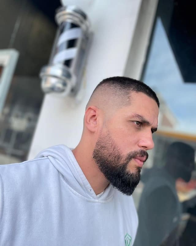 Marine haircut with beard