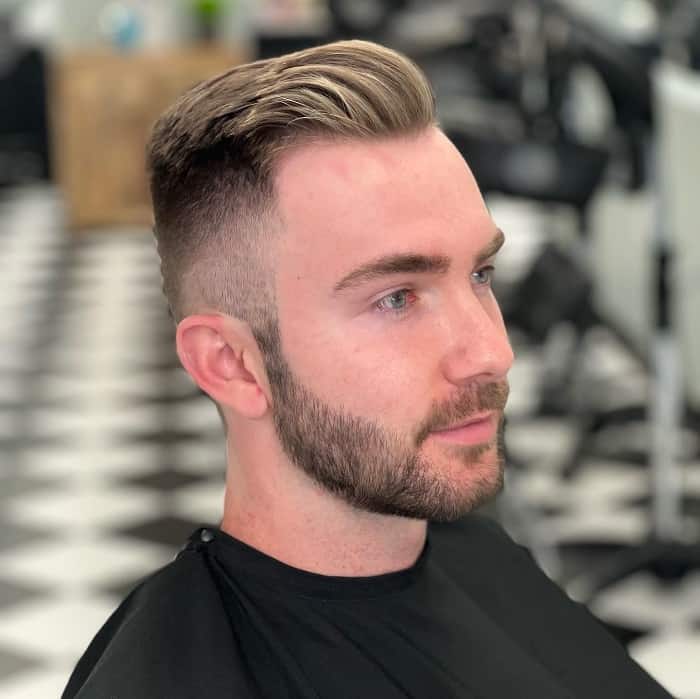 Top haircut with highlights