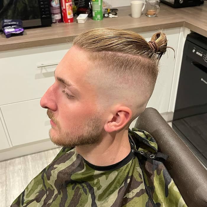 Zero Fade with Top knot