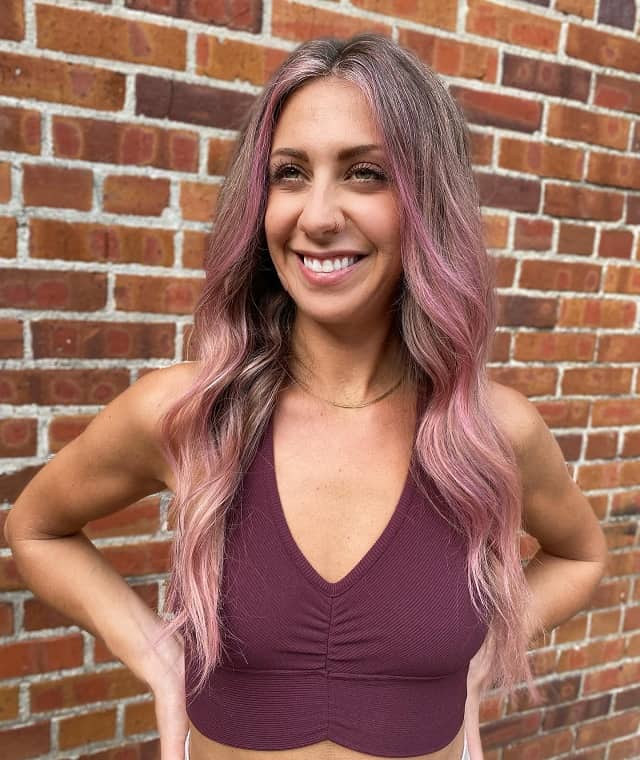 black and pink highlights