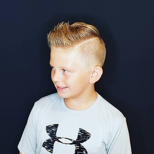 blonde fade haircut for kids