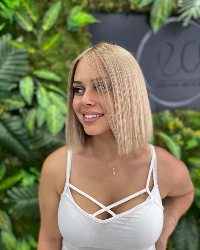 blonde hair with tan skin 
