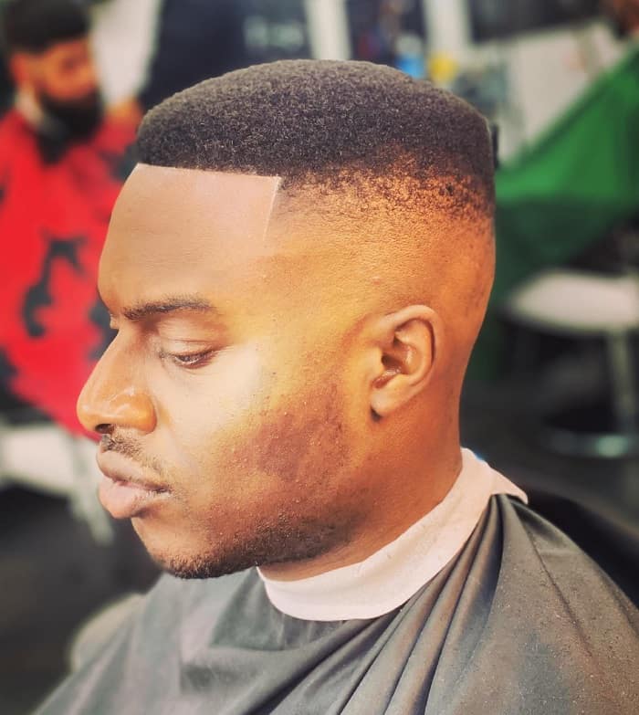 Zero fade haircut for black man
