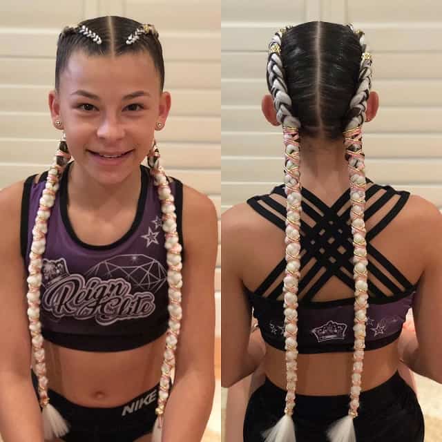 Cheerleader Dutch braid