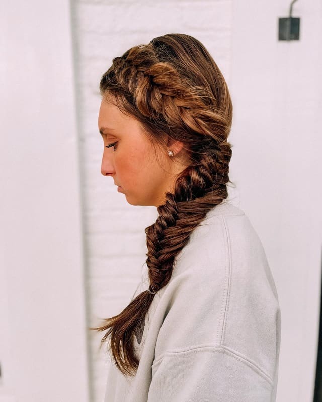 Cowgirl with Fishtail Braids