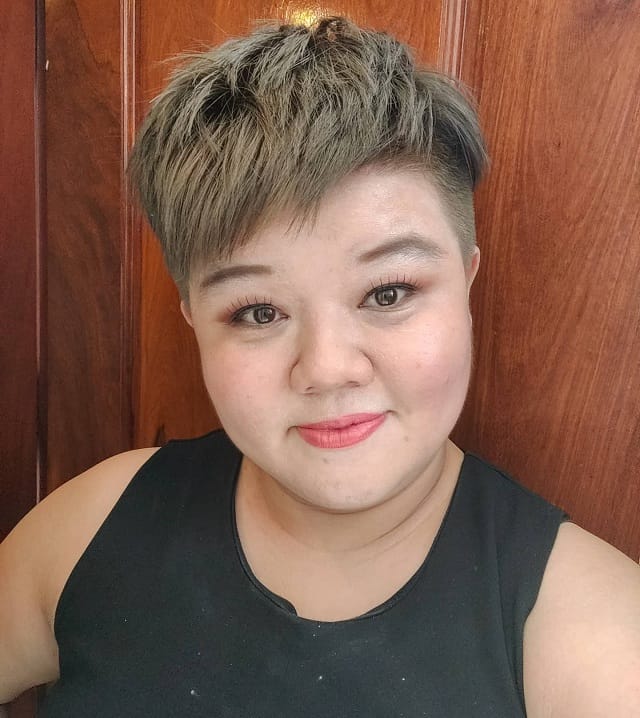 Cropped Pixie for fat face and double chin