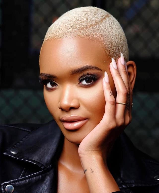 Shaved blonde haircuts for black female