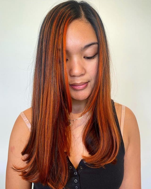 burnt orange hair color 
