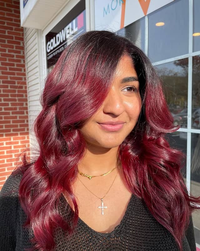 deep red hair color
