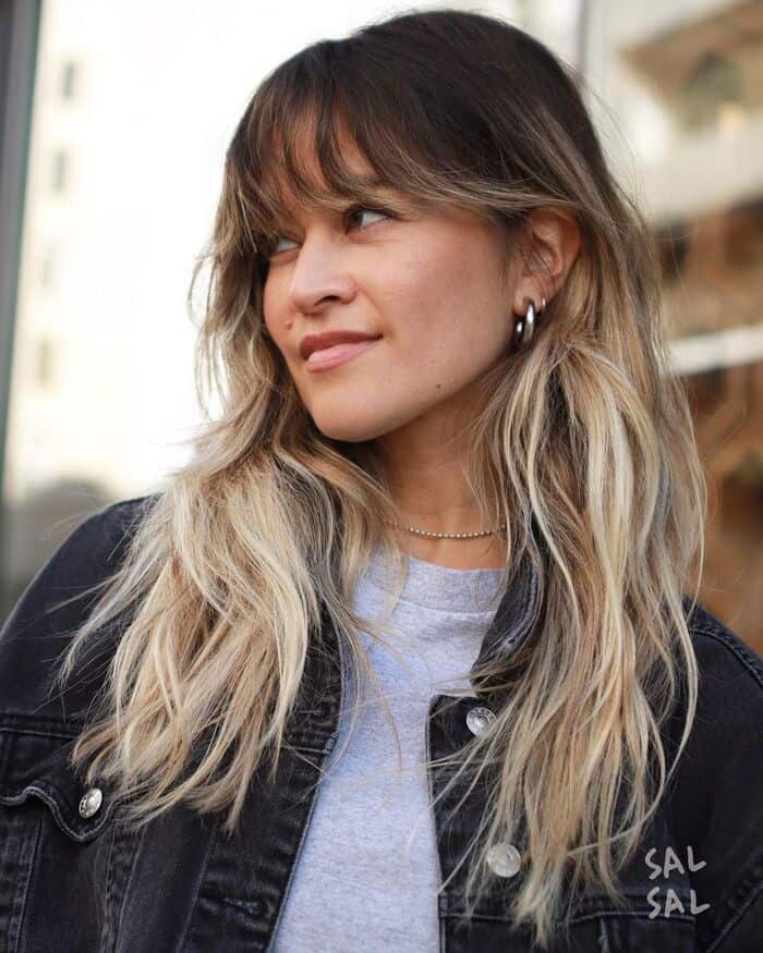 Bronde with bangs