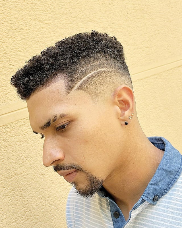 Cropped curly with fade