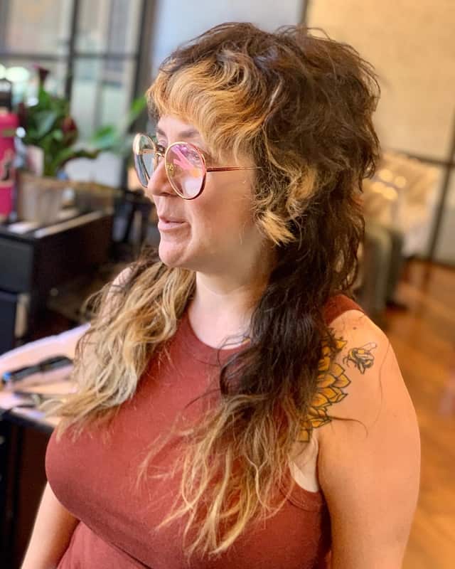 Curly Mullet for Women over 40