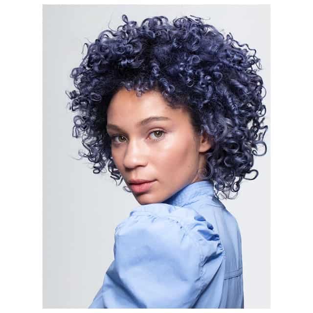 Indigo blue curly