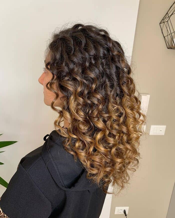 Light Brown Ombre Curly