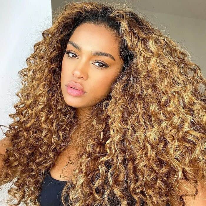 Light Golden Brown Curly Hair