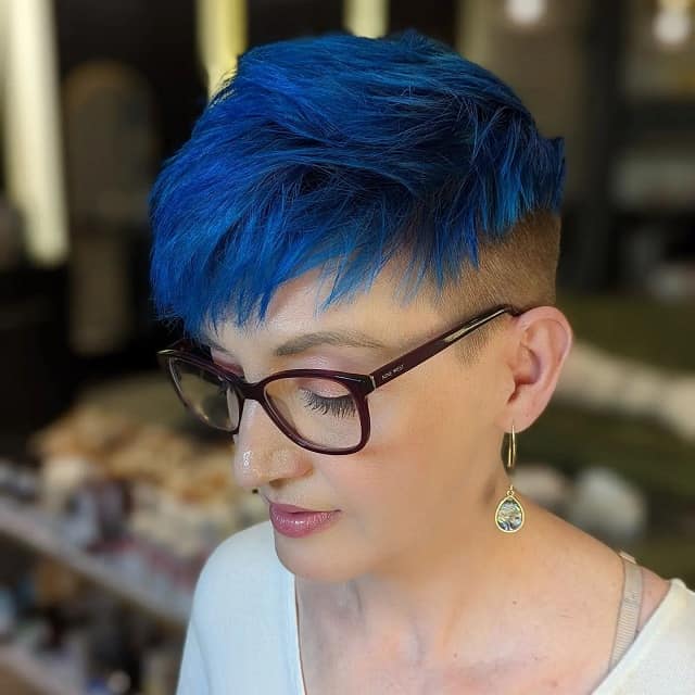Midnight Blue with short hair