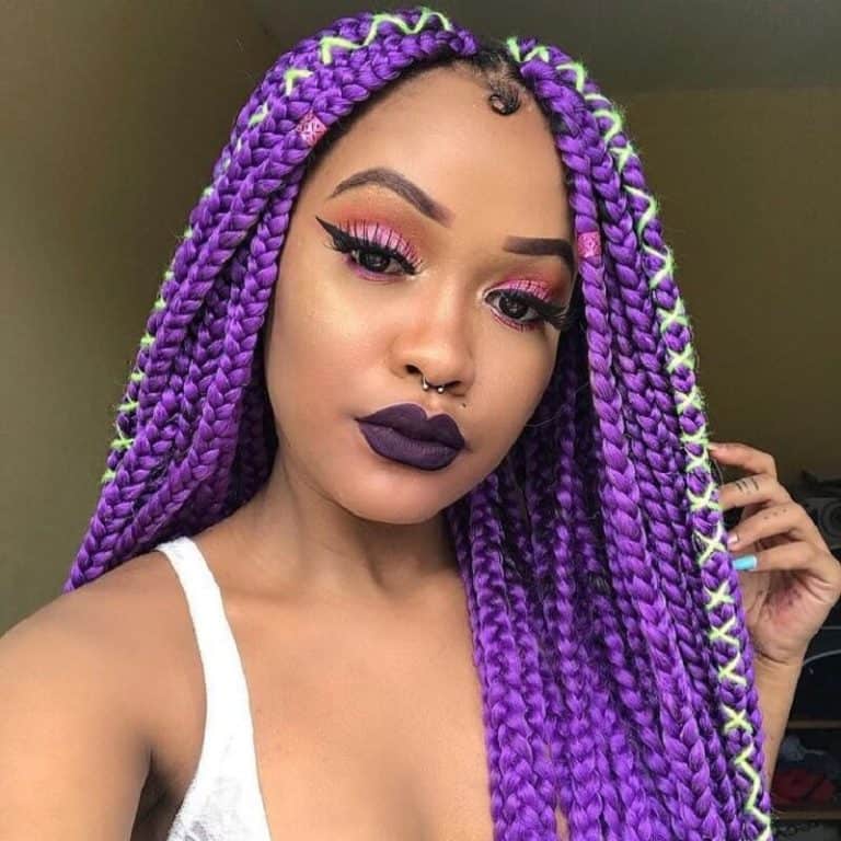 30 Dope Purple Box Braids to Inspire Your Next Appointment