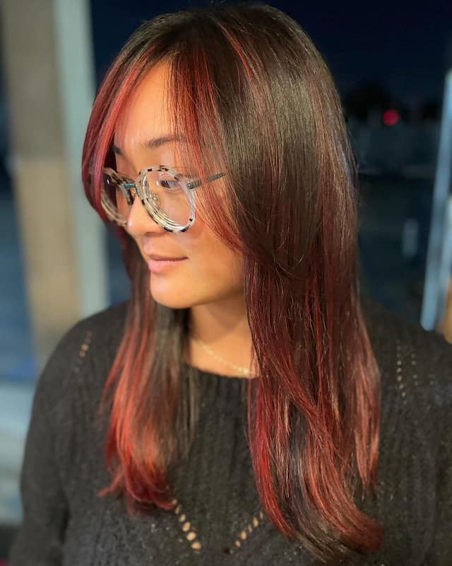 Red on asian hair