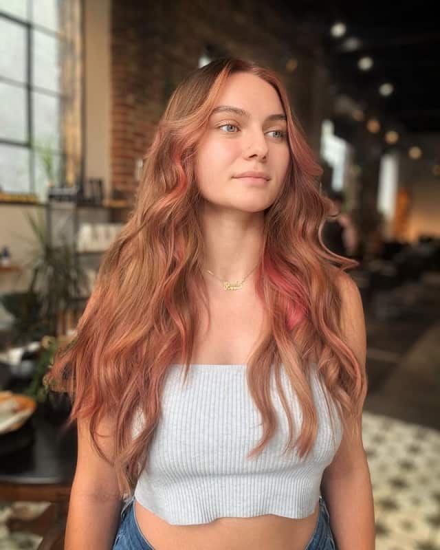 Rose Gold for long hair