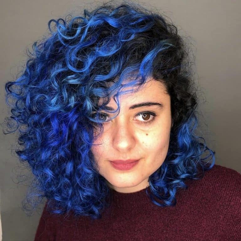 21 Stunning Blue Curly Hairstyles Ideas for Women