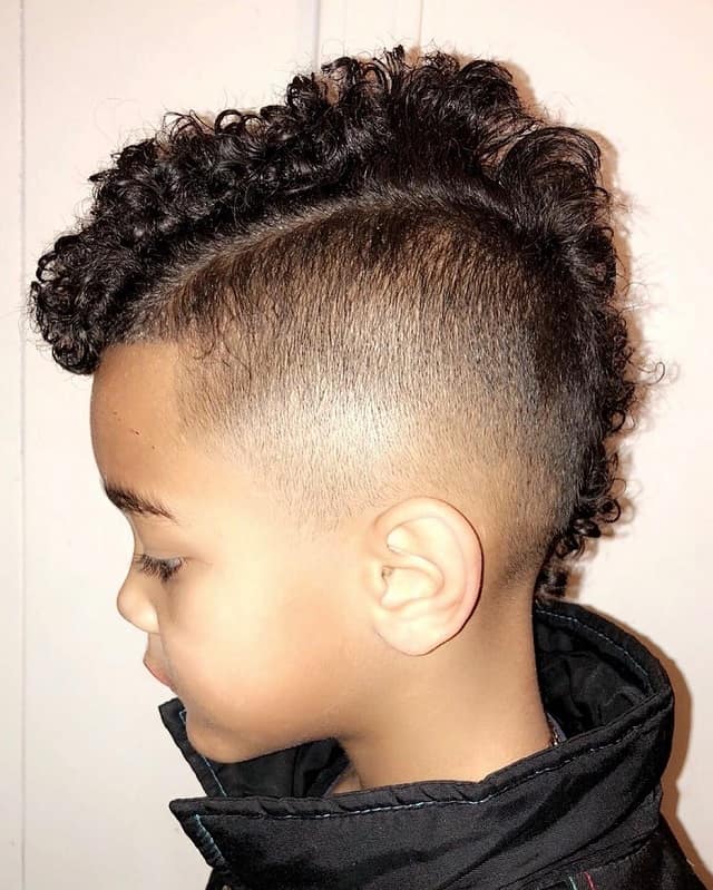 Frohawk Fade Curly For Toddler Boy