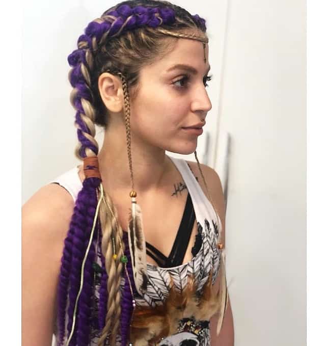 Hippie hairstyle with dutchbraid