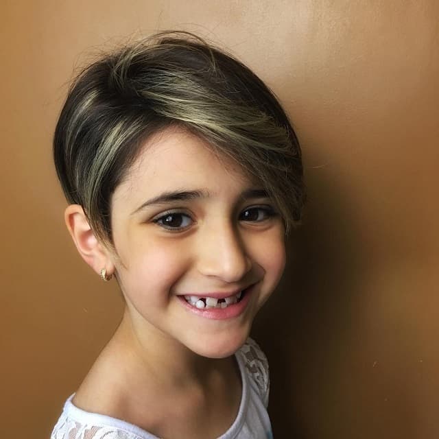 Little girl pixie with highlights