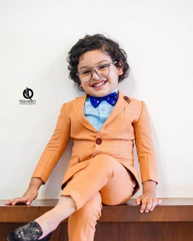 Toddler Boy Curly With Glasses