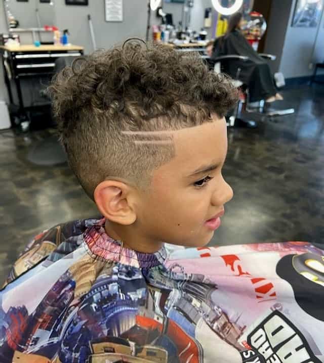 Toddler Boy With Low Fade Curly