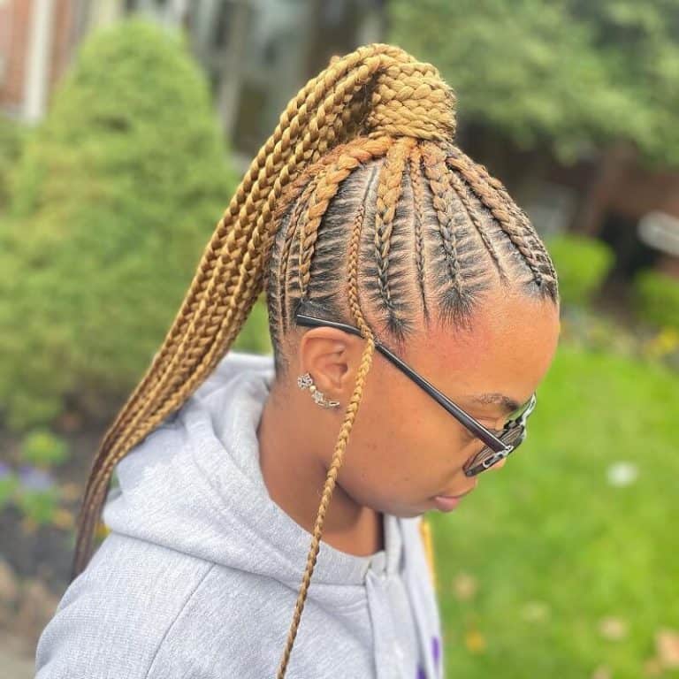 28 Cornrow Ponytails for Women To Adorn in 2024