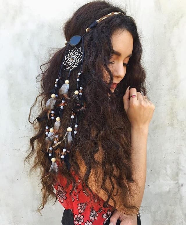 Curly hippie hairstyles