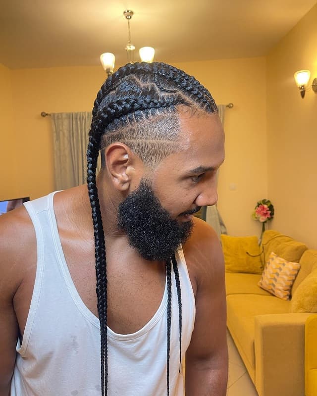 long french braids for men
