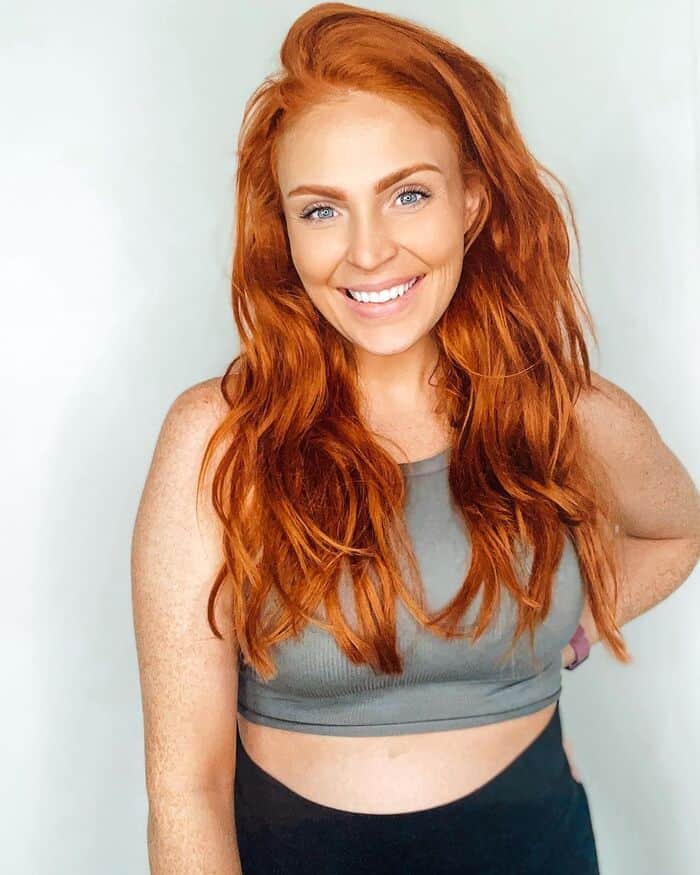 redhead hairstyle for thick hair