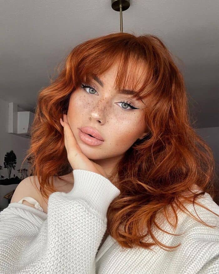 redhead with copper