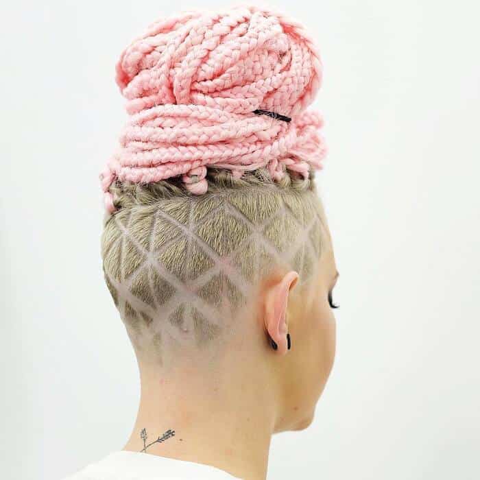 Braided Bun with Shaved Sides