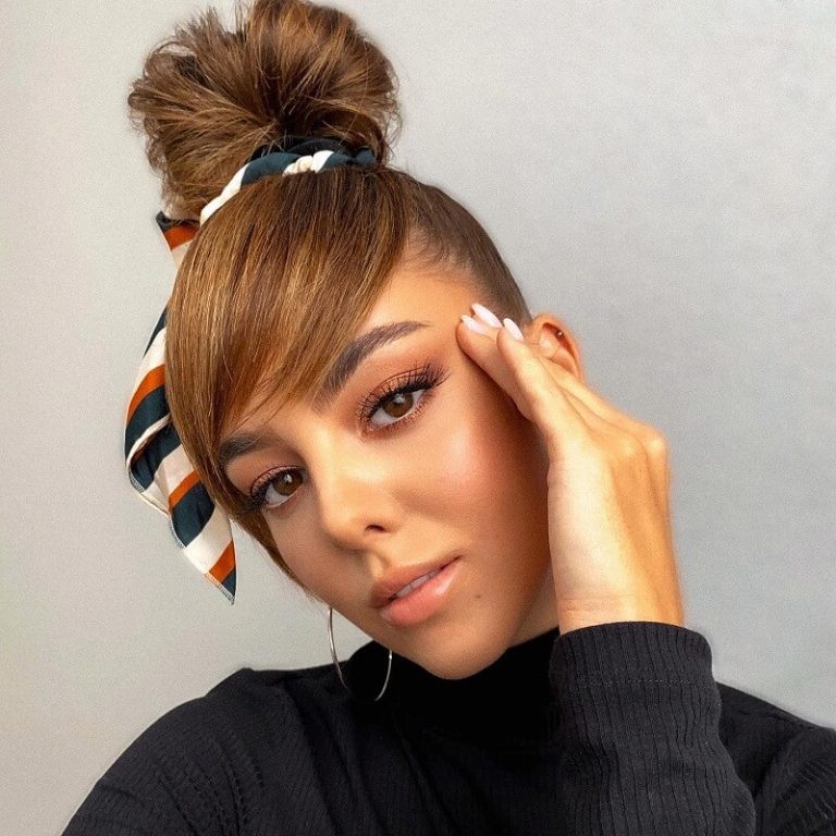 17 Trendy Bun With Bangs Hairstyles You Must Try