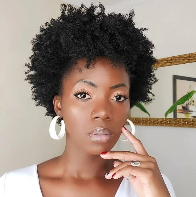 Elevated Short Curly Afro