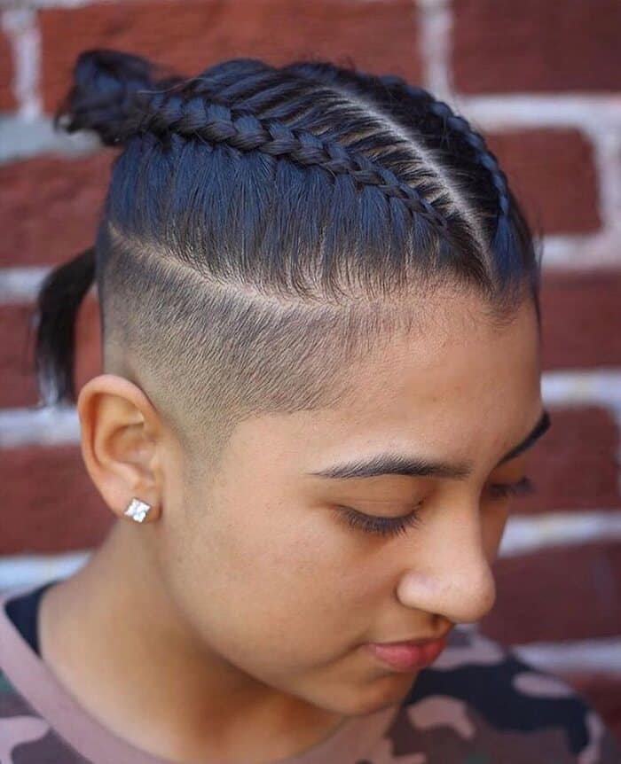 French Braids With Sides Shaved