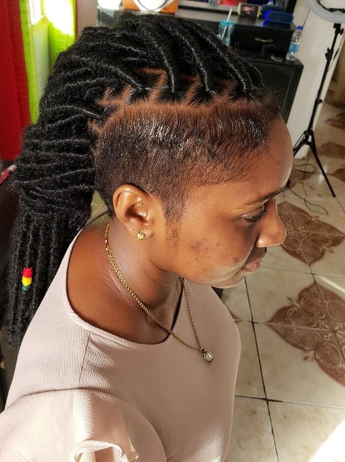 Goddess Braids With Shaved Sides