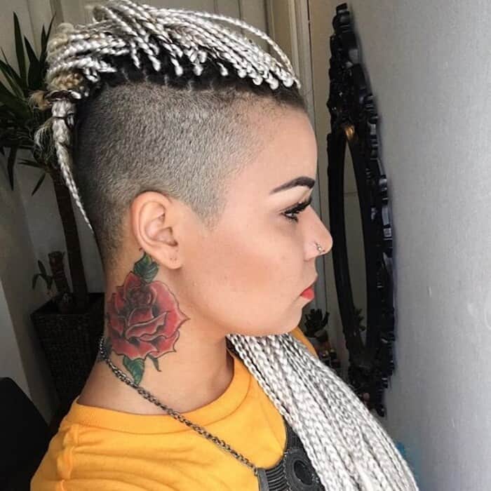 Knotless Braids And Shaved Sides