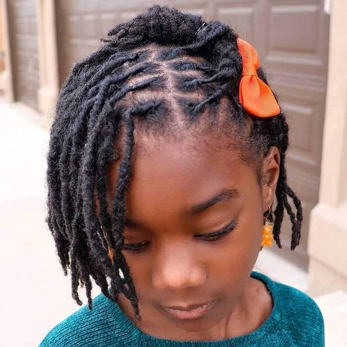 Little Black Girl With Dreads Starter Locs