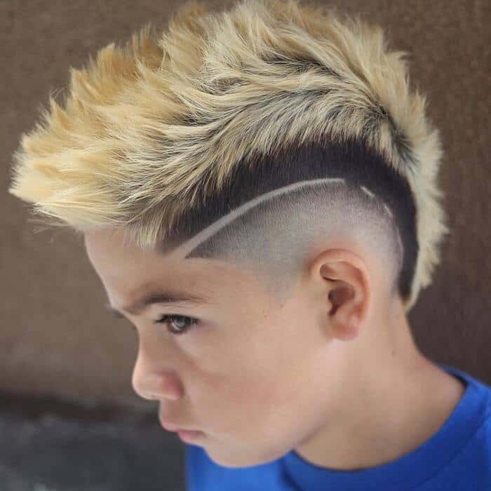 Little Boy Mohawk With Blonde Hair