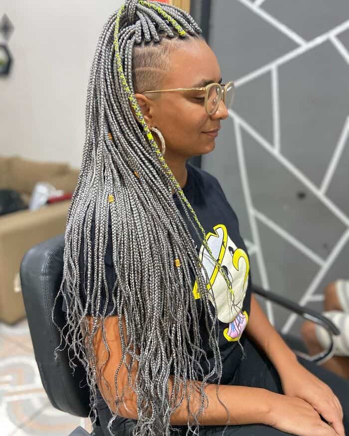 Micro Braids With Shaved Sides