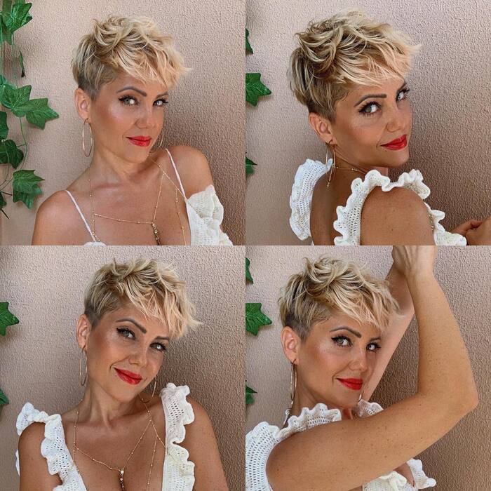 Pixie With Bangs And Highlights