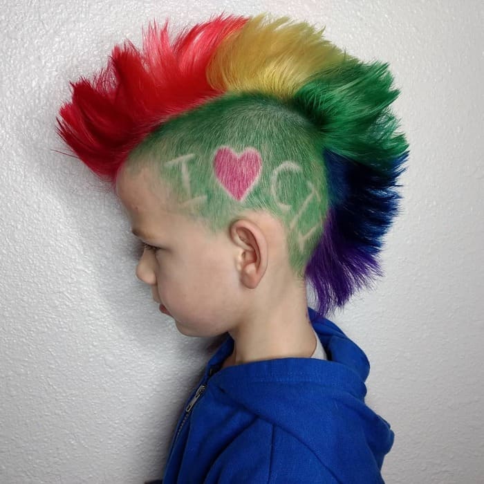 Rainbow Mohawk For Little Boy