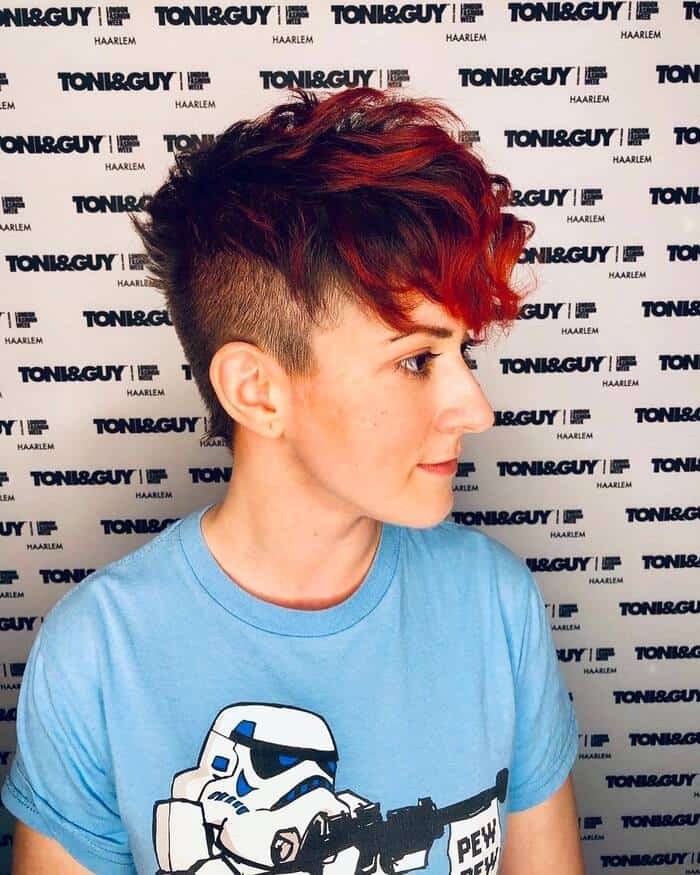 Red Textured Pixie