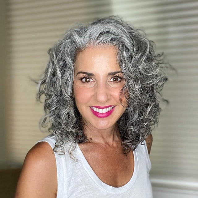 Short and Curly Grey Hair